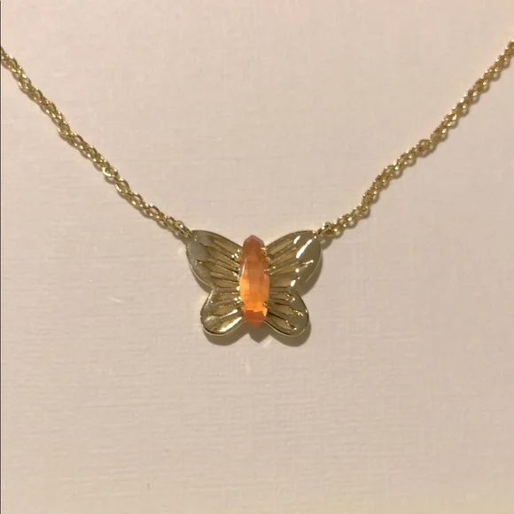 Kendra Scott Gold Butterfly Necklace - Picture 2 of 8